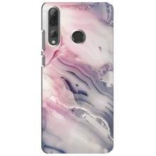 Мраморный чехол на Huawei P Smart Plus 2019 (VPrint) (Пурпурный Мрамор)