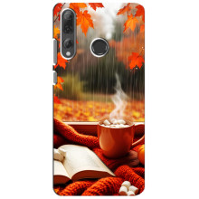 Чохол з унікальним дизайном 'Осінь з кавою' для Huawei P Smart Plus 2019 – Кава і дощ