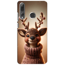 Яскравий чохол для Huawei P Smart Plus 2019 з Зимові Оленята – Олень в светрі