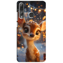 Яскравий чохол для Huawei P Smart Plus 2019 з Зимові Оленята – Оленятко серед герлянд