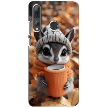 Печатный чехол «Зверята с кофе» для Huawei P Smart Plus 2019