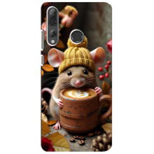 Печатный чехол «Зверята с кофе» для Huawei P Smart Plus 2019 – Медведь с кофе