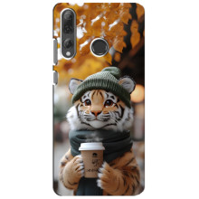 Печатный чехол «Зверята с кофе» для Huawei P Smart Plus 2019 – Тигр с кофе