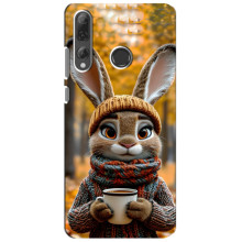 Печатный чехол «Зверята с кофе» для Huawei P Smart Plus 2019 – Зайчик с кофе