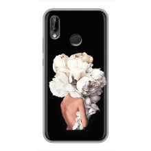 Чехлы (ART) Цветы на Huawei P Smart Plus , Nova 3i, INE-LX1 (VPrint) (Белые цветы)