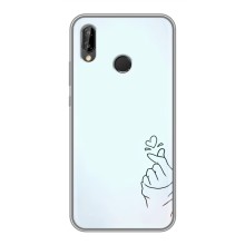 Чехлы (Знак сердечка) на Huawei P Smart Plus , Nova 3i, INE-LX1 (Сердце на голубом)