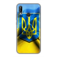 Чехол с картинкой (Патриотический ГЕРБ) на Huawei P Smart Plus , Nova 3i, INE-LX1 (Герб и Флаг Украины)