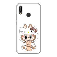 Чохол з принтом Лабубу для Huawei P Smart Plus , Nova 3i, INE-LX1 – Білий Лабубу