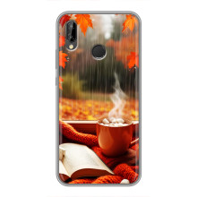 Чехол с уникальным дизайном «Осень с кофе» для Huawei P Smart Plus , Nova 3i, INE-LX1 – Кофе и дождь