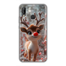 Яркий чехол для Huawei P Smart Plus , Nova 3i, INE-LX1 с Зимними Оленятами