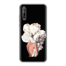 Чехлы (ART) Цветы на Huawei P Smart Pro (VPrint) (Белые цветы)