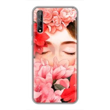 Чехлы (ART) Цветы на Huawei P Smart Pro (VPrint) (Глаза в цветах)