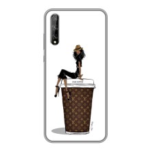 Чехлы Луи Витон для Huawei P Smart Pro (AlphaPrint - LOUIS VUITTON) (кофе LOUIS VUITTON)