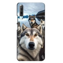 Чохол з Хаскі Huawei P Smart Pro - (AlphaPrint) – Селфі Хаскі