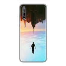 Чехол с человеком пауком для Huawei P Smart Pro - (AlphaPrint) (Паук человек)