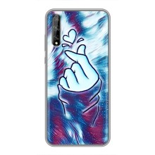 Чехол с принтом для Huawei P Smart Pro (AlphaPrint - Знак сердечка) – Радужное сердце