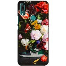 Брендновые Чехлы для Huawei P Smart Z/ Y9 Prime 2019 - (PREMIUMPrint) – Nike цветы