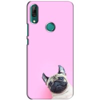 Бампер для Huawei P Smart Z/ Y9 Prime 2019 с картинкой "Песики" (Собака на розовом)