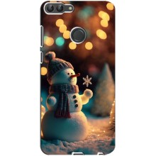 Чехлы на Новый Год Huawei P Smart, Enjoy 7s, FIG-LA1 – Снеговик праздничный