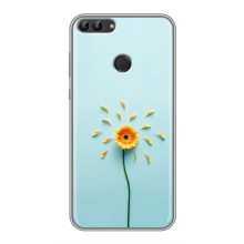 Чехлы с Цветами для Huawei P Smart, Enjoy 7s, FIG-LA1 (VPrint) (Желтый цветок)