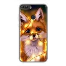 Чохли з картинкою Лисичка для Huawei P Smart, Enjoy 7s, FIG-LA1 (VPrint) (Лисичка в гірляндах)