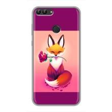 Чохли з картинкою Лисичка для Huawei P Smart, Enjoy 7s, FIG-LA1 (VPrint) (Лиса з трояндою)