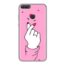 Чехол с принтом для Huawei P Smart, Enjoy 7s, FIG-LA1 (AlphaPrint - Знак сердечка) – Знак Love