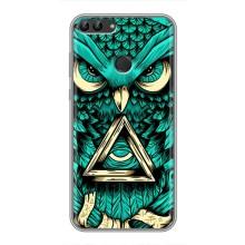 Чохол з пташками на Huawei P Smart, Enjoy 7s, FIG-LA1 (VPrint) (Сова з оком)