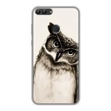 Чохол з пташками на Huawei P Smart, Enjoy 7s, FIG-LA1 (VPrint) (Сова)