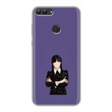 Чохли Венсдей на Huawei P Smart, Enjoy 7s, FIG-LA1 Уенсдей (AlphaPrint) (Венздей у чорному)