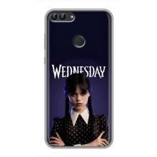 Чохли Венсдей на Huawei P Smart, Enjoy 7s, FIG-LA1 Уенсдей (AlphaPrint) (Wednesday)