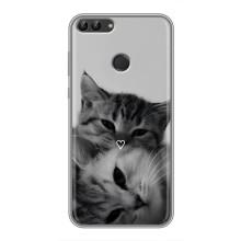 Чехол с рисунком кот на Huawei P Smart, Enjoy 7s, FIG-LA1 – Пара котов