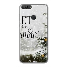 Новогодние, Праздничные Чехлы для Huawei P Smart, Enjoy 7s, FIG-LA1 - 2024 год (Let it snow)