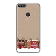 Новогодние, Праздничные Чехлы для Huawei P Smart, Enjoy 7s, FIG-LA1 - 2024 год – Зимний город