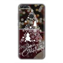 Рождественские Чехлы для Huawei P Smart, Enjoy 7s, FIG-LA1 (VPrint) (Елочка узорная)