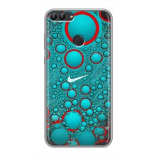 Силиконовый Чехол на Huawei P Smart, Enjoy 7s, FIG-LA1 с картинкой Nike (Найк зеленый)