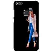 Чехол с картинкой Модные Девчонки Huawei P10 Lite, WAS-LX (Девушка со смартфоном)