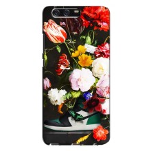 Брендновые Чехлы для Huawei P10 Plus, VKY - (PREMIUMPrint) (Nike цветы)