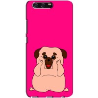 Чехол (ТПУ) Милые собачки для Huawei P10 Plus, VKY – Веселый Мопсик