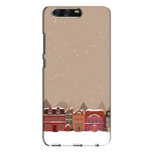 Новогодние, Праздничные Чехлы для Huawei P10 Plus, VKY - 2024 год (Зимний город)
