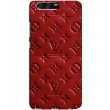 Текстурный Чехол Louis Vuitton для Хуавей П10 Плюс – Красный ЛВ
