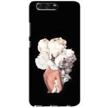 Чехлы (ART) Цветы на Huawei P10, VTR (VPrint) (Белые цветы)