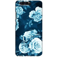 Чехлы (ART) Цветы на Huawei P10, VTR (VPrint) (Голубые Бутоны)