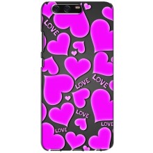 Чехлы для любимой на Хуавей П10 (VPrint) (Pink hearts)