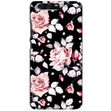 Чехлы с Цветами для Huawei P10, VTR (VPrint) (Цветочки на черном)