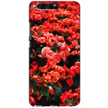 Чехлы с Цветами для Huawei P10, VTR (VPrint) (Цветы красные)