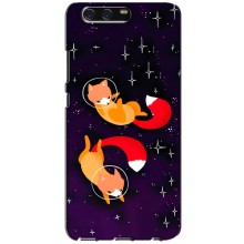 Чехлы с картинкой Лисички для Huawei P10, VTR (VPrint) (Лисички космонавты)