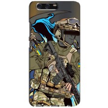 Чехлы с картинкой ЗСУ для Huawei P10, VTR (AlphaPrint) (Воин ВСУ)