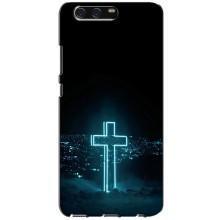Чехол для Huawei P10, VTR (AlphaPrint) - (Христианские) (Крест и город)
