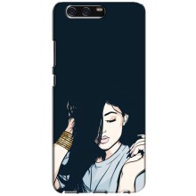 Чехол с печатью для Huawei P10, VTR - (Мода) (AlphaPrint) (Красивая девочка)